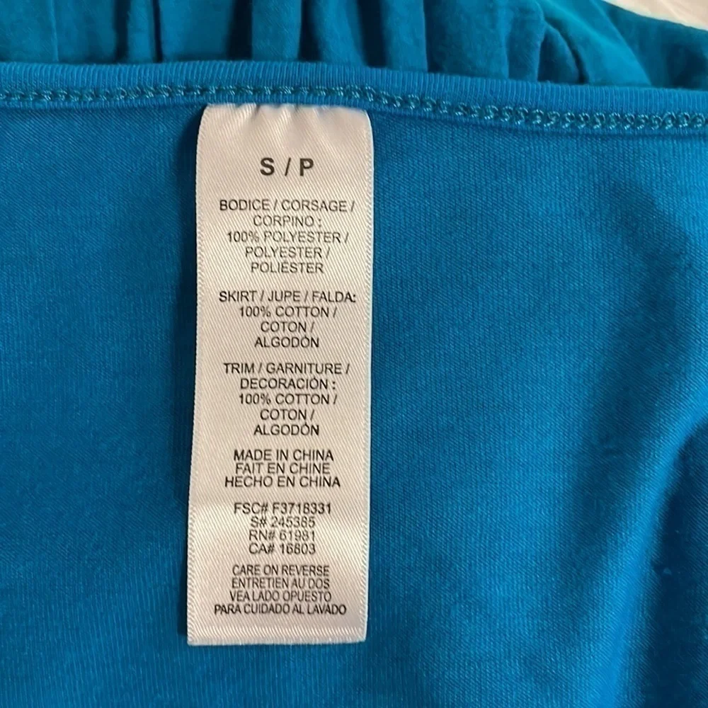 SLEEVELESS turquoise dress from Avon. Size small - Picture 6 of 7